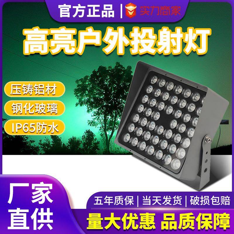 园林绿化景观LED七彩照树灯投射灯户外外墙防水绿光投光灯草坪灯