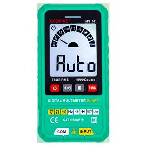 ecofive莱靡MS102/MS108智能万用表卡片数字防烧全自动NCV多用表