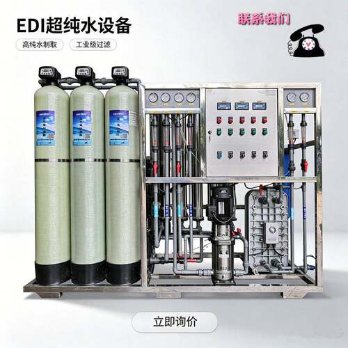 实程商用EDI超278纯水机大工型设工业反渗透纯水备验中试纯水系统