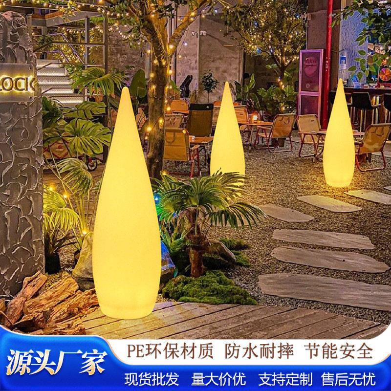 户外水滴灯太阳能庭院灯酒店营地引路灯防水草坪灯装饰落地景观灯
