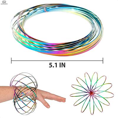 toroflux Flow Ring Spinner Ring Arm Toy Magic Spring Bracele