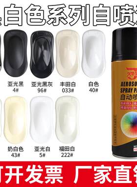 汽车自动喷漆哑光黑珍珠白色补漆油漆涂料手摇喷漆金属自喷漆