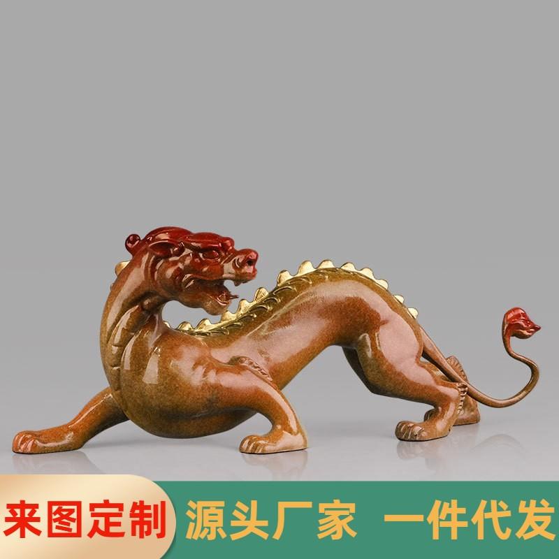 铜金岁月鸿运貔貅黄铜摆件祥瑞貔貅公司开业店铺开张祝贺彩铜礼品