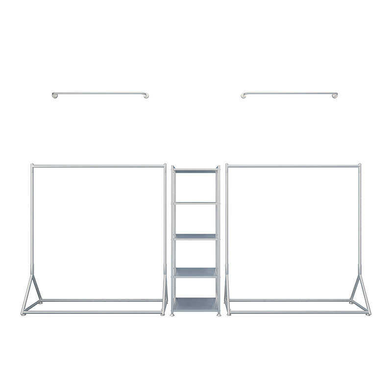 简约铁艺落地银色ins陈列货架展示架网红女装店专用挂衣服架子,收纳整理,衣帽架,淘宝优惠券,粉丝福利购,淘宝优惠卷