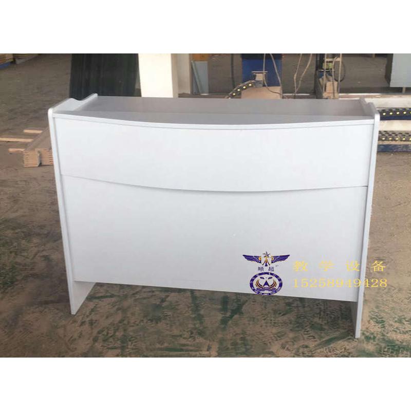 教室多层板讲台厂家直销普通教师讲台演讲台简约现代弧形培训讲桌