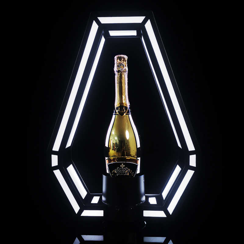 白酒菱形艺ktv座架亚克出力led酒酒具七酒吧香槟洋酒铁酒彩光