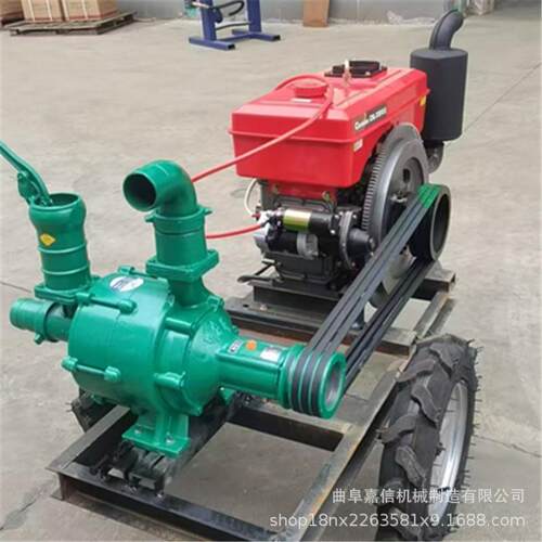 汽油柴油8机抽水泵大BXO寸流量农用手推灌溉泵346/寸移动式高压水