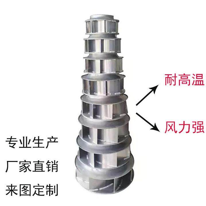 供应暖风炉风机叶轮离心风机风叶 400铝合金焊接高压离心风机叶轮