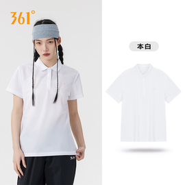 361运动t恤女2024夏季polo衫女子健身运动服翻领透气短袖女款