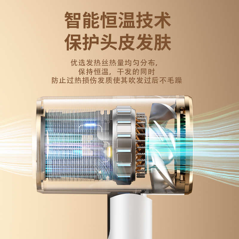 宿舍用品好物吹风机学生寝室吹头发负离子护发静音速干小功率800w