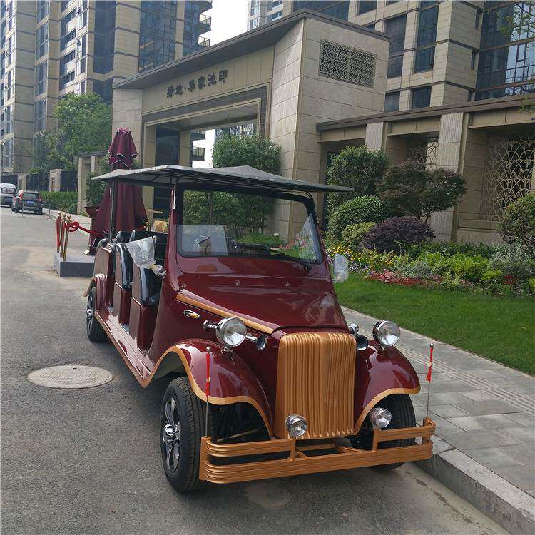 新款12座自动挡四轮成人代步景区游览低速油电两用燃油观光车