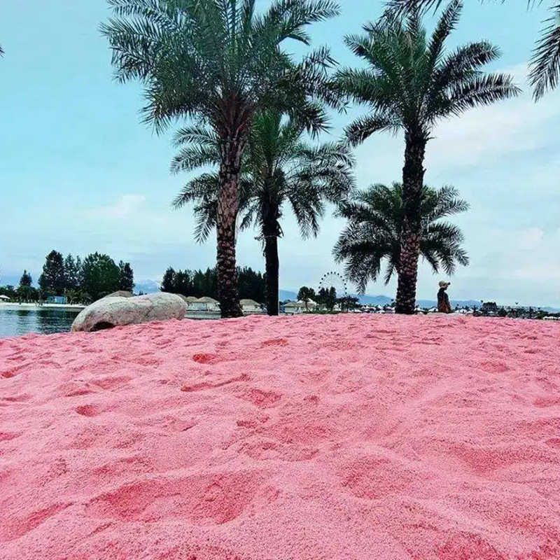 粉红砂厂家生产景区造景粉红砂高温烧结 沙池网红沙滩粉色沙子,橡塑材料及制品,耐火材料及制品,淘宝优惠券,粉丝福利购,淘宝优惠卷