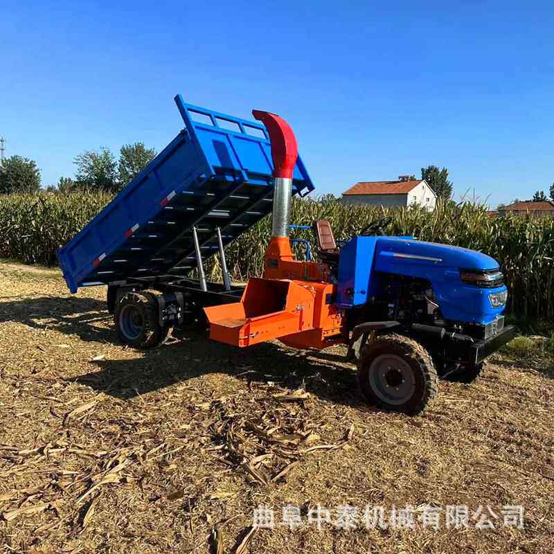 每小时产量10吨高喷铡RIX用机草机牧区三轮款切碎干两玉米杆湿粉