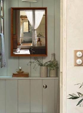 法式田园伸面饰画窗装外镜子摆52073件画装饰镜空间延客厅卧镜室