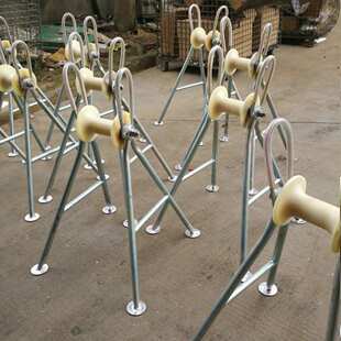 电缆钢管钢管铝高架滑车地面直线尼龙150mm高架电缆轮轮
