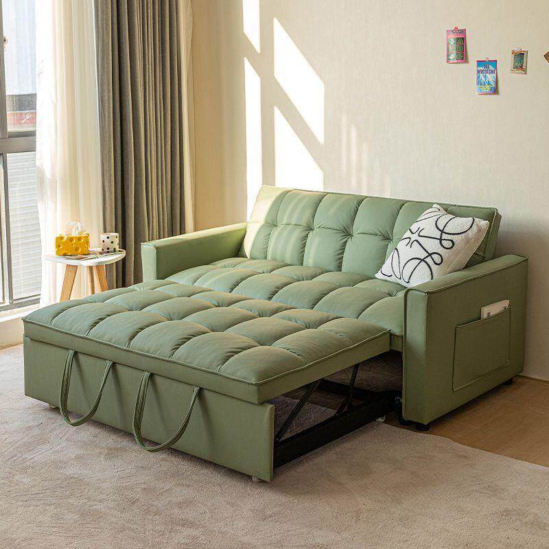 沙发床沙发简约两用可折叠折叠奶油布艺沙发多功能小户型客厅双人