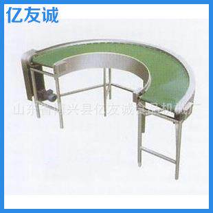 厂家供应转弯输送机环形链板输送机食品转弯传送带轻型皮带输送机