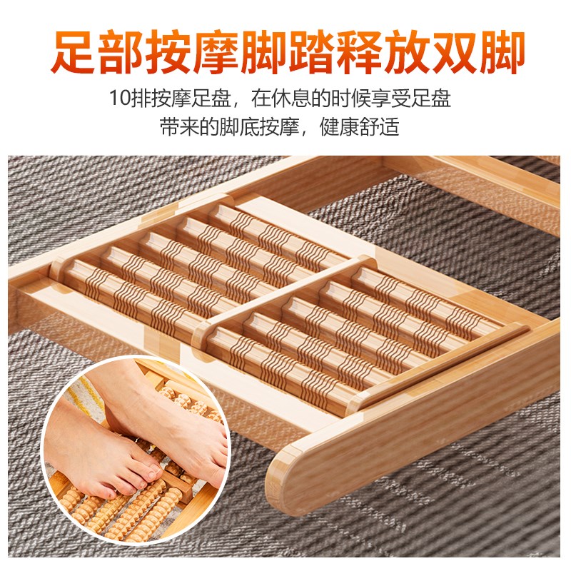 优选02a5新款竹躺椅坐睡两用成人阳台家用休闲摇摇椅大人折叠午,