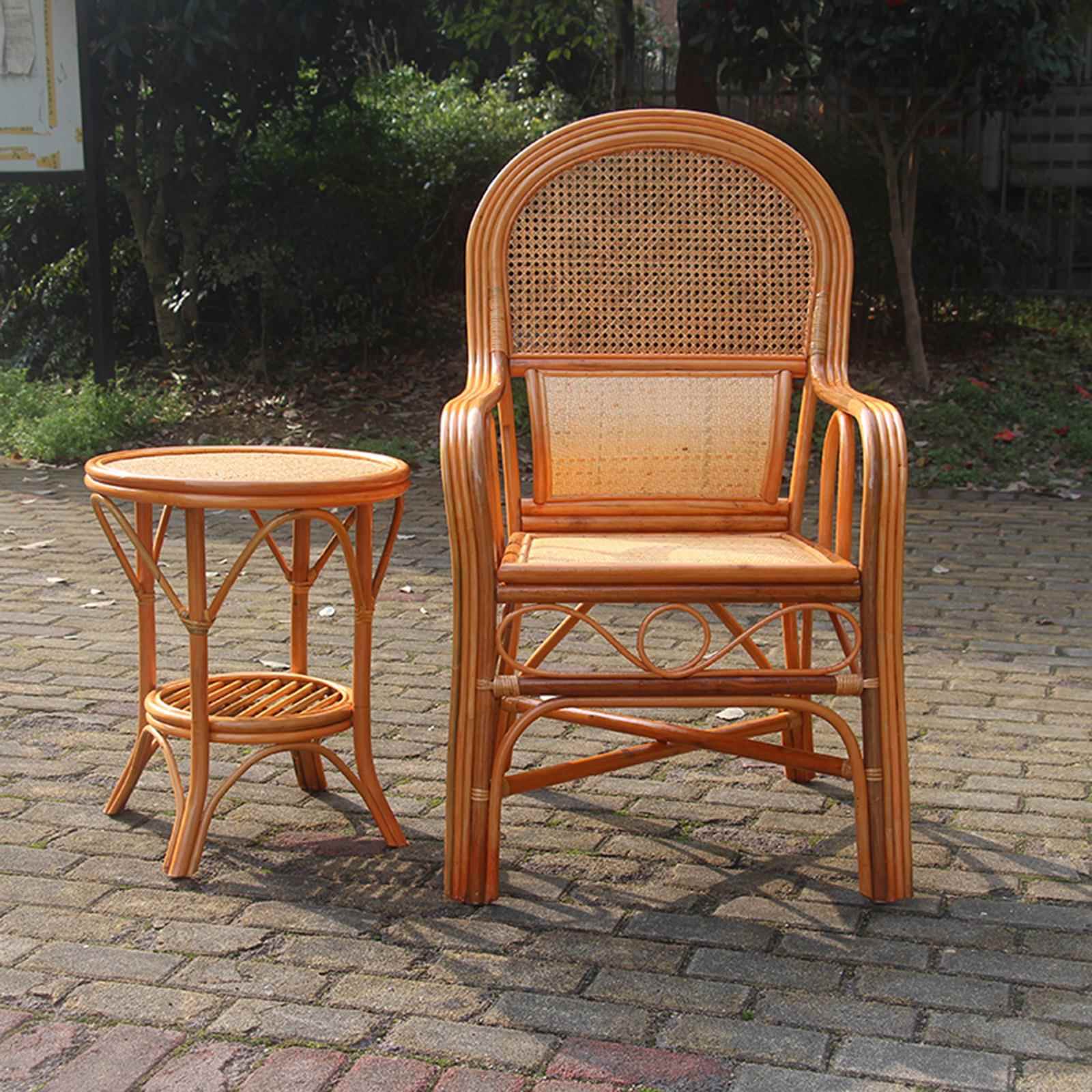 藤椅天然真藤老人椅子办公椅藤编休闲家用高靠背客厅阳台滕椅单人