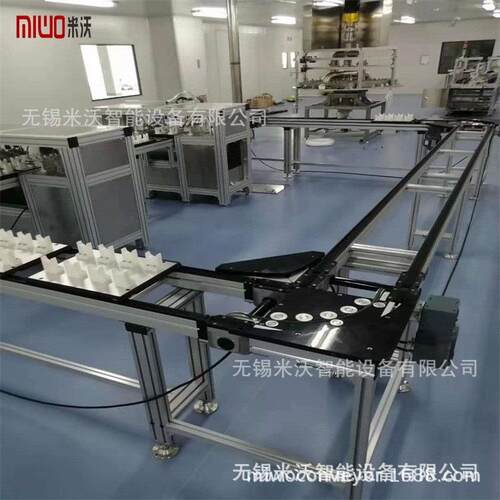 同步带倍速链滚轮倍速链输送托盘工装定位输送线家电组装输送