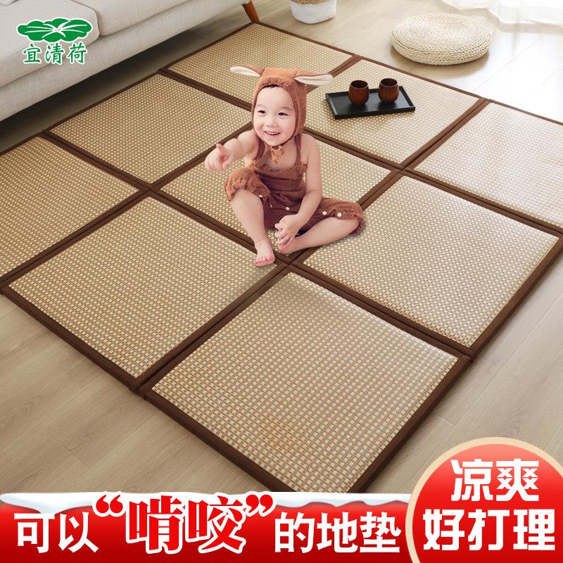 xpe爬行垫加厚婴儿泡沫地垫宝宝爬爬垫拼接日式藤编凉席地毯客厅