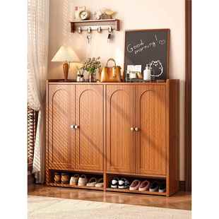 入户门口专用鞋柜2025新款爆款高档新型鞋柜家用门口楠竹带门入户