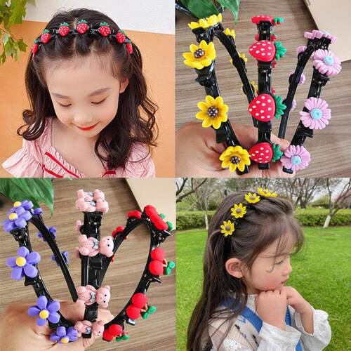 Cute Flower Hair Band for Girls Child Hair Clip Handmade Str