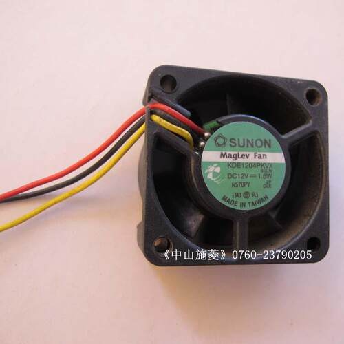 SUNON KDE轴流风扇1204PKVX 4厘米4020 12V 1.4W三线散热风扇