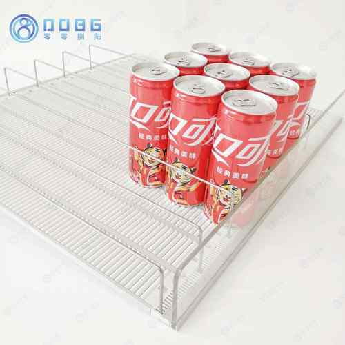 自动售货机超市货架自重滑道重力滑轨货架饮料滑道推进器白色款