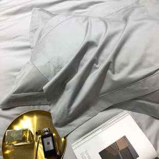 轻奢简约100支长绒棉四件套全棉纯棉酒店风纯色被套床单床上用品