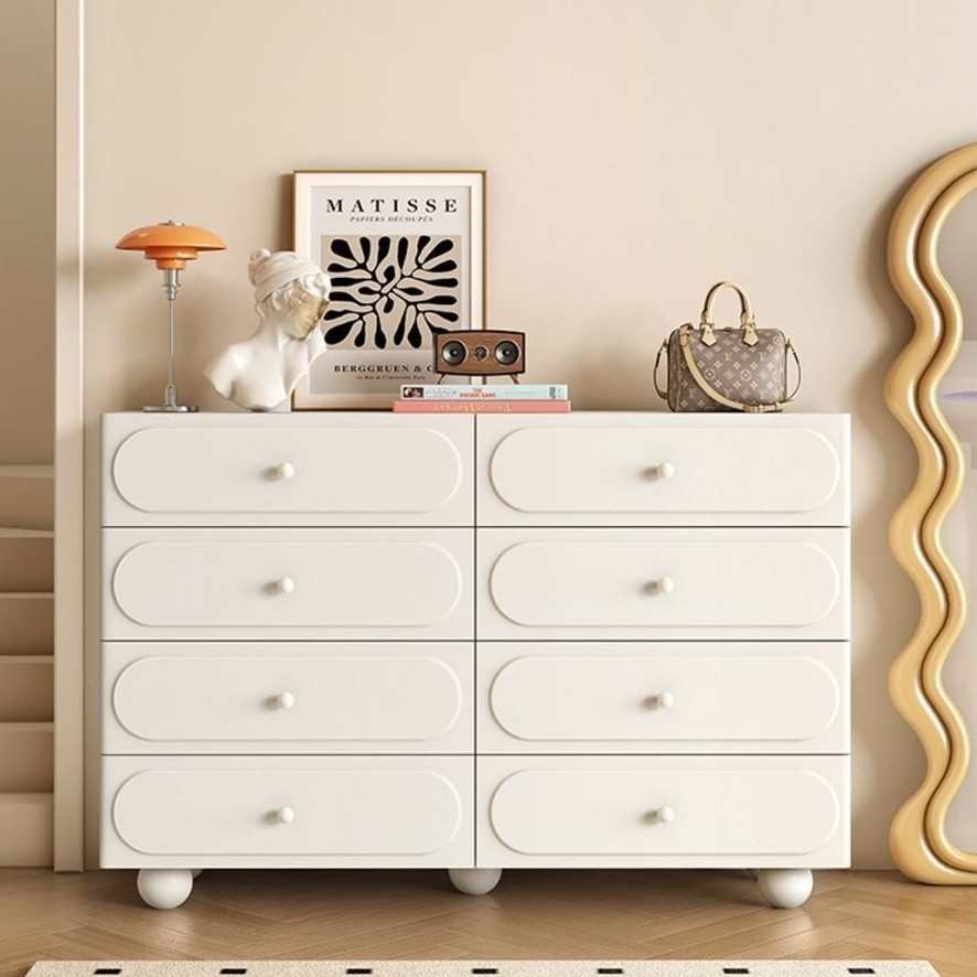 法式轻奢八斗柜黑色感客厅极简边柜北欧卧室床尾柜收纳柜斗柜