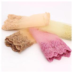 7色diy蝴蝶结发饰材料花边 小额10.5CM金线网纱蕾丝 爆款 特价