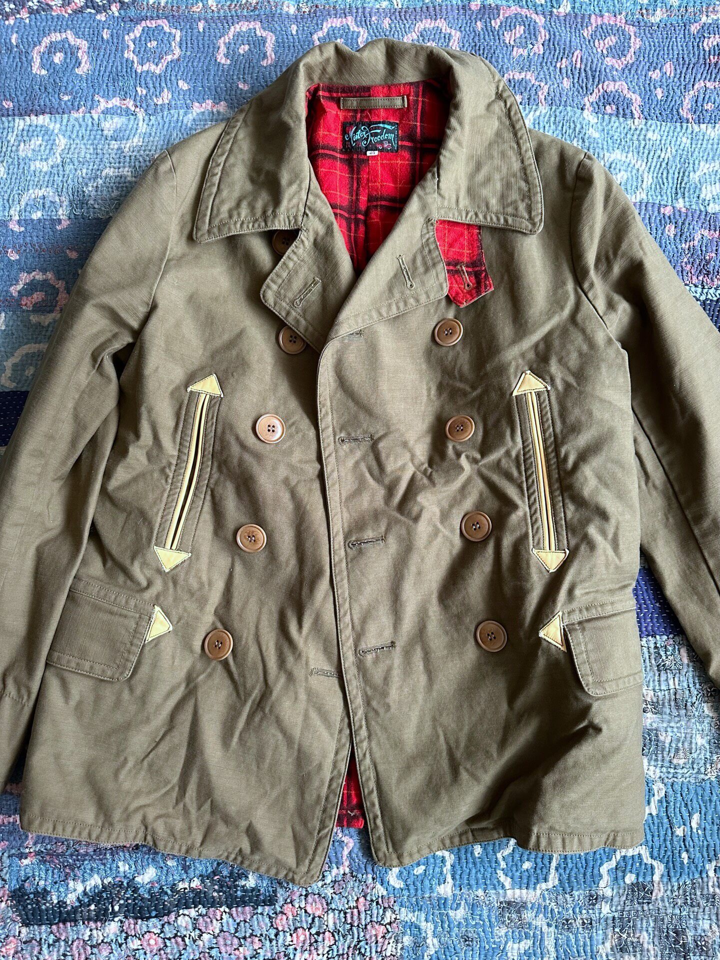 Mister Freedom Double-Breasted Olive Coat
