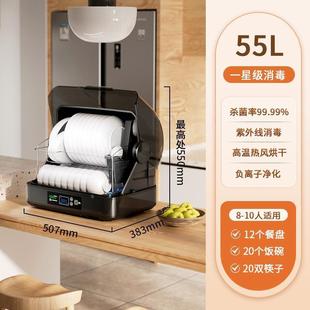 .消毒碗架沥水架家用厨房置物架碗筷餐具收纳盒带盖放碗柜滤水碟