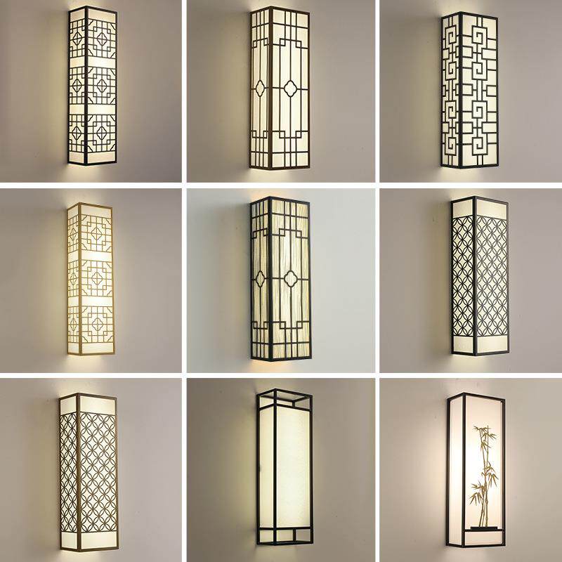 新中式壁灯现代家居led卧室床头灯中国风创意复古工程样板间壁灯