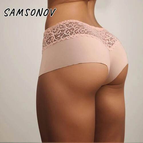 Women's Boxers Sexy Lace Panties Perpective Seamless Fem