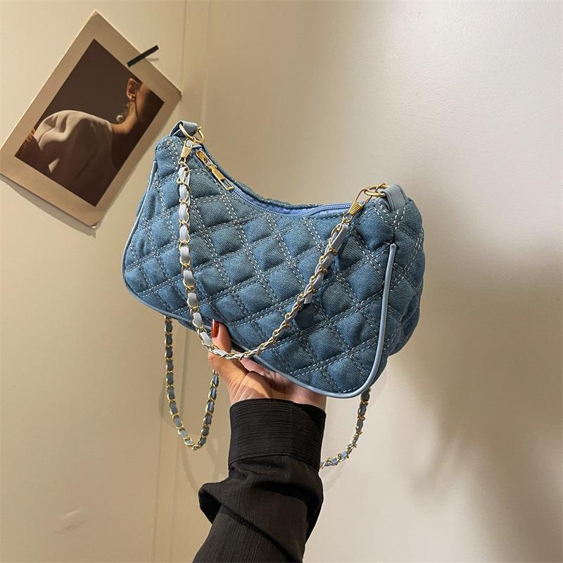 今年流行时尚简约气质链条小包包女秋冬季新款韩版腋下包女包