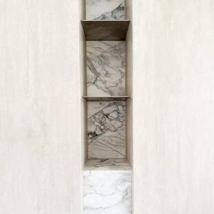 定制不锈钢雪晶钢壁龛分层板嵌入式卫生间钢板浴室隔板防刮喷砂板