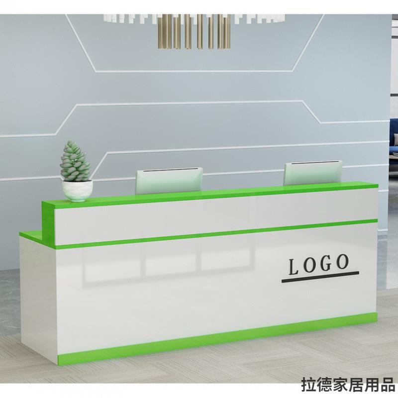 烤漆前台现代迎宾台服装店铺收银台小型吧台桌公司简约前台接待台
