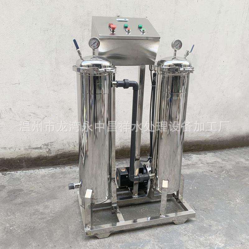 钢化玻璃厂清洗机水处理4-10吨/时2台2号机串联2号袋式过滤机组