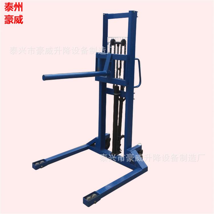 供应圆滚型货物装缷搬运车液压手推升高机 油压手拉堆高运输车
