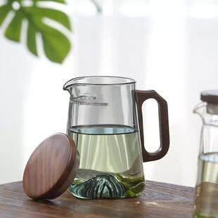 月牙泡茶杯茶水分离杯办公室龙井猴魁专用带过滤耐高温玻璃公道杯