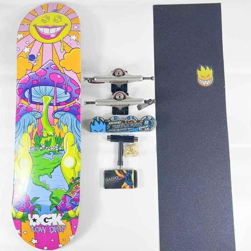 DGK双翘滑板8.0多尺寸加拿大枫木7层组装整版一套滑板小火人配件