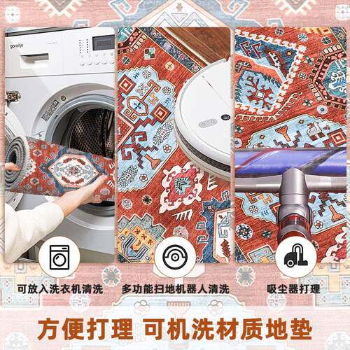 跨境地毯家用入户门玄关长条地垫德芙绒加厚防滑地毯垫吸水脚垫子
