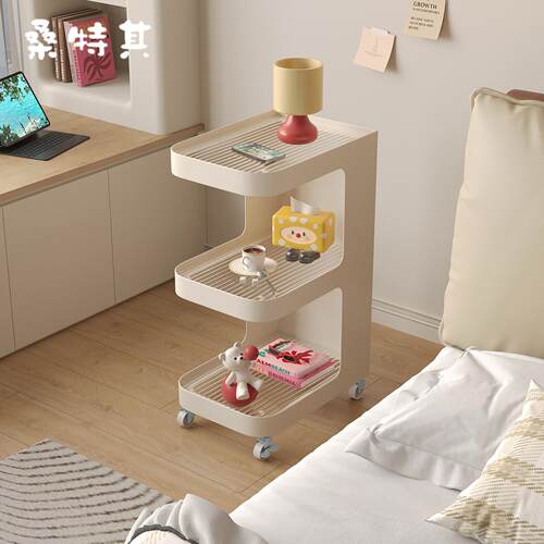 超窄床头柜置物架小型收纳柜卧室家用可移动边几沙发侧边柜床边桌