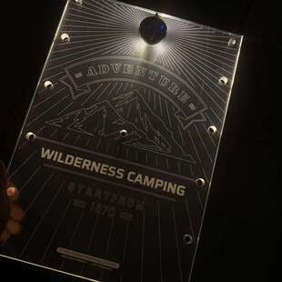 跨境 户外露营igt发光单元板GZ灯架透明亚克力38灯架便携新款山峰