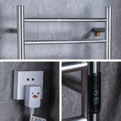 碳纤维毛巾架室加热浴卫生间热电恒温304QNM不锈智能钢触控壁挂式