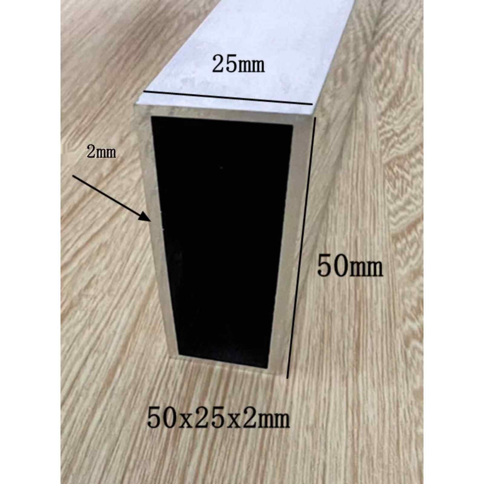 加厚铝合金方管靠尺25x50 25x60 25x76x2mm冲筋地砖找平直尺刮杠