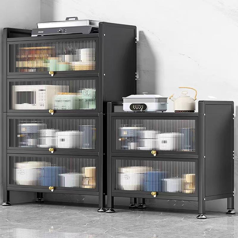 420m边房柜收纳RQI碗柜m橱柜厨房碗柜防厨尘收纳碗盘置物架餐柜柜