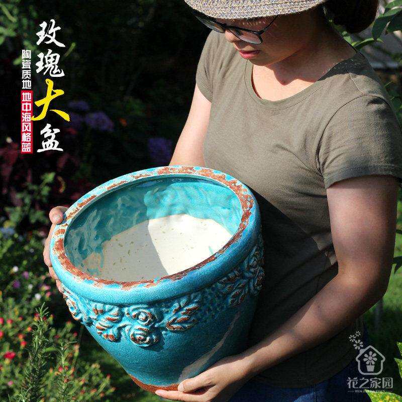 欧式复古创意做花旧透蝴蝶兰HZJY-289陶瓷盆气多肉院花卉庭阳台陶